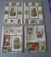 A17 - 12 LOOSE DOUBLE-SIDED PAGES FROM A VICTORIAN ALBUM / ANTIQUE SCRAPBOOK