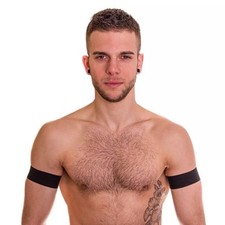 2PCS Black Arm Band Bicep Elastic body harness Club Wear Party Gay Gym Sports