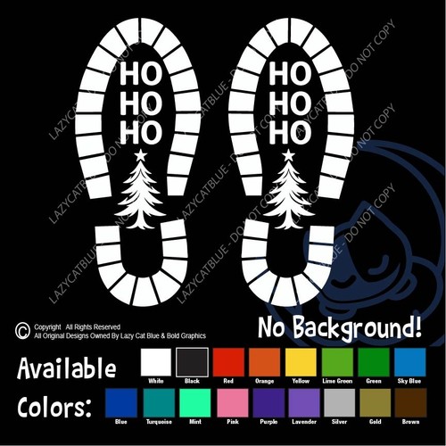 Santa claus foot prints decal - santa,