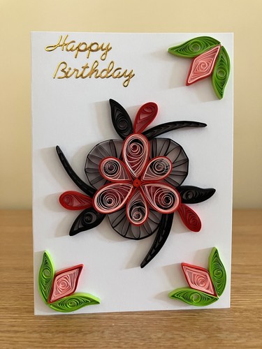 Handmade quilled birthday - quilled,