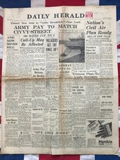 Original December 1945 Newspaper Army Pay UK Civil Air Plan Dog Racing Doping