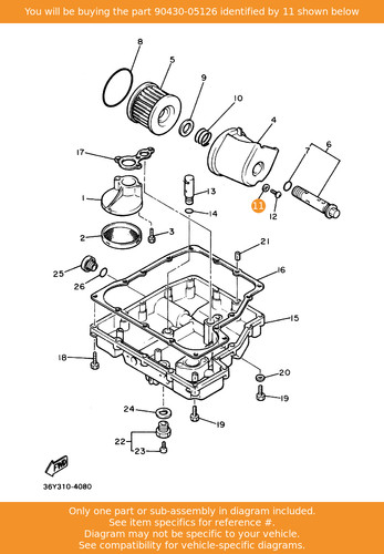 Yamaha gasket 90430 05126 oem - yamaha, gasket,