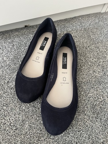 Navy blue wide fit - m&s,