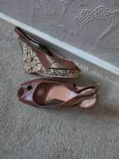 Faith Tan Leather Wedges With