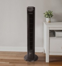 Tower Fan Igenix Oscillating 7.5hr Timer 3 Speed Remote 45Watt DF0035TBL Black