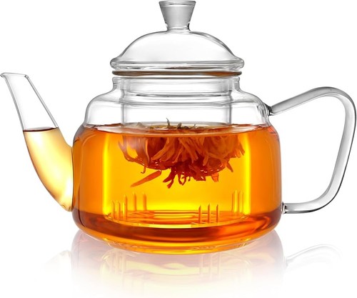 Glass teapot with removable - glass,