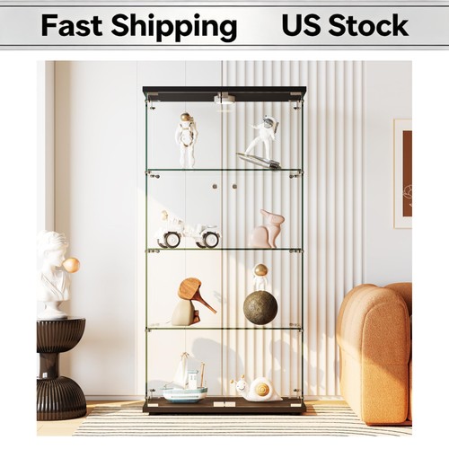 Tier glass curio cabinet - glass,
