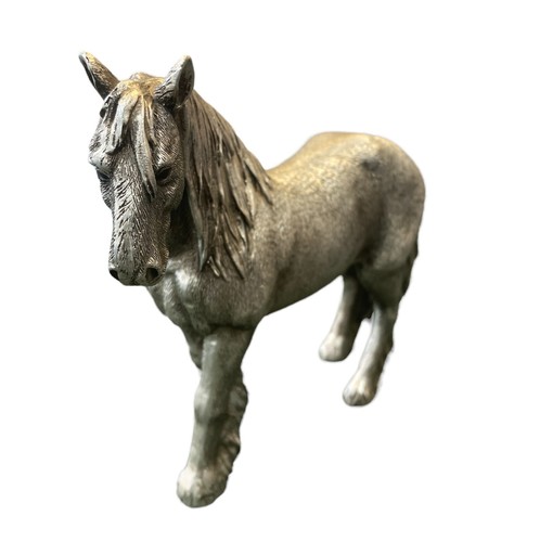 Cob horse ornament silver - horse,