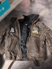 Boys Brown Faux Leather Bomber