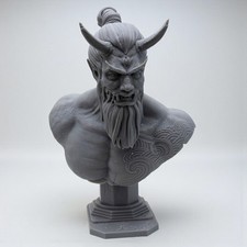 Oni Demon Bust 20cm Grey 3D