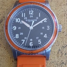 COACH Men's Watch with Orange