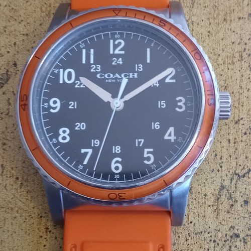 Coach men watch with orange - watch,