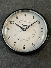 Retro Vintage Clock American Diner 50’s Style Wall Home Office VGC