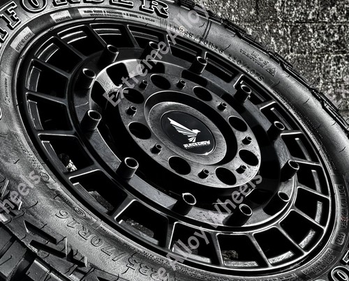 Black at6 alloy wheels - 16",