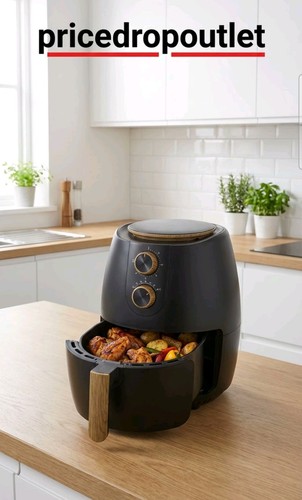 Air fryer black wood - black, &