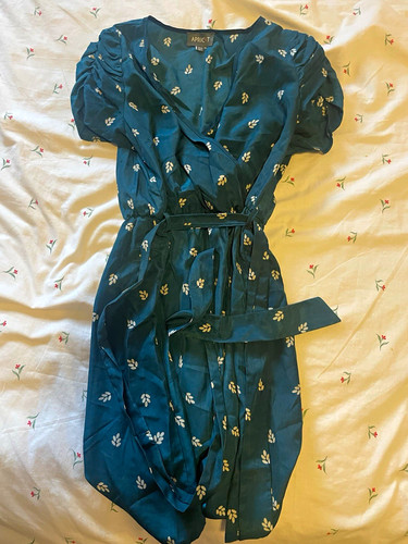 Apricot wrap midi dress blue - wrap,