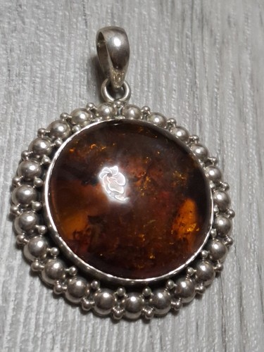 Baltic amber pendant sterling - baltic,