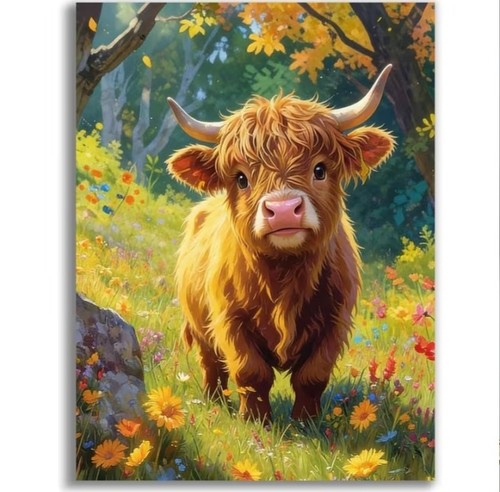 Highland cow diamond art set - cow,