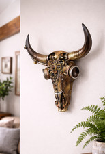 Steampunk Bull Skull Wall