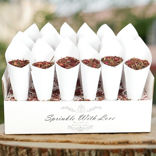 Kraft paper wedding favor cone - wedding,