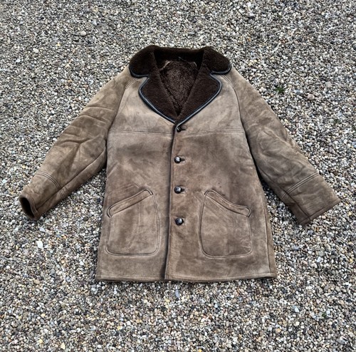 Vintage sheepskin coat - sheepskin, size