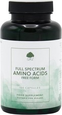 Full Spectrum Amino Acids Capsules Free Form Amino Acids 120 Capsules