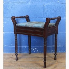 Victorian carved walnut piano - carved,