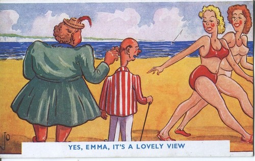 Comic holiday beach - , vintage