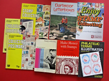 8 x  Stamp Collecting Philatelic Related Books Inc Stanley Gibbons Vintage Used