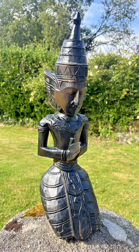 Large vintage wood carved