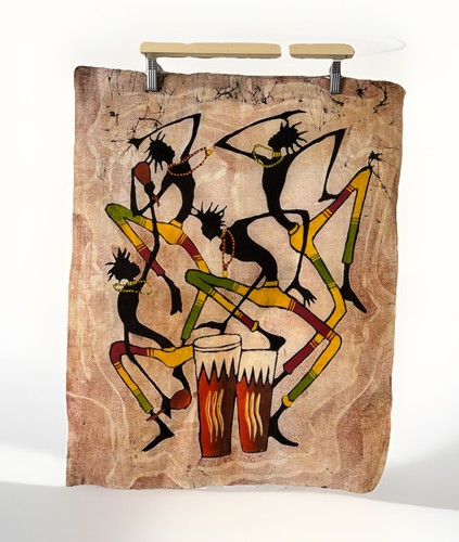 African textile art wall - african,