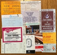 New Order Original Concert Tickets Select From Dropdown List
