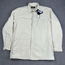 Hugo Boss Leyton Po Cream White Padded Shell Long Sleeve Shirt Jacket Size L