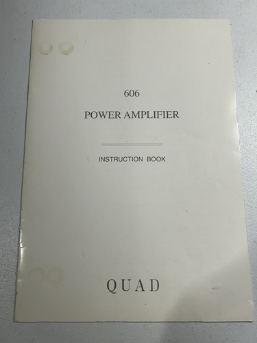 Quad 606 power - amplifier, amp