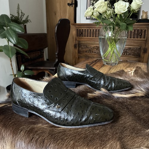 Grenson ostrich leather shoes - ostrich,