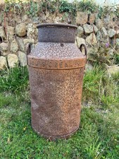 Antique Milk Churn - Daws Creameries, Saltash - Rusty Old Vintage 1930’s Garden