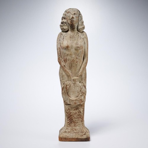 Carved wooden sea maiden - wooden,