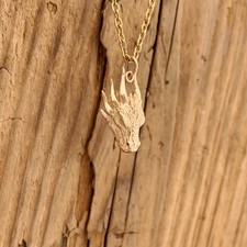 Dragon Head Pendant Gold