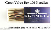 Schmetz Domestic Universal Sewing Machine Needles Box of 100 - Select Your Size