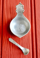 Swedish pewter salt cellar and
