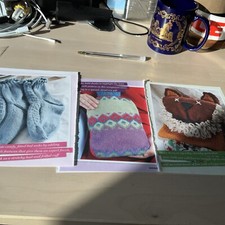 Women Frilly Socks, Aztec Hottie Cover, Child Lion PJ Case Knitting Pattern