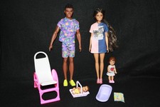 AA Barbie Doll Family Bundle - Barbie, Ken, Child & Baby - Accessories - Photos!