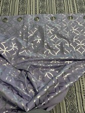 Bebe Girls Curtains Purple And Silver 3 Panels 36”x81”