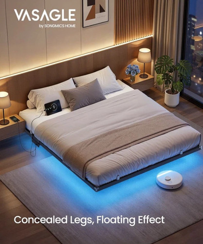 King sized floating bed - king,