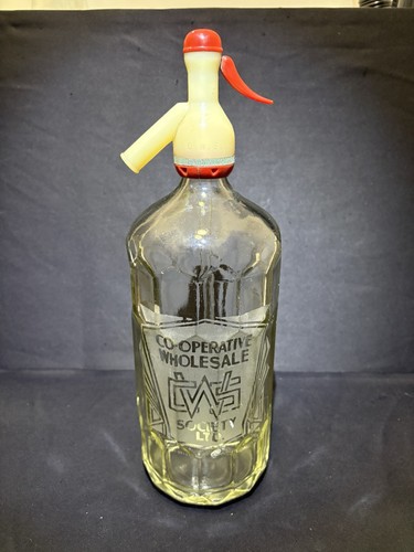 Vintage large glass seltzer - vintage,