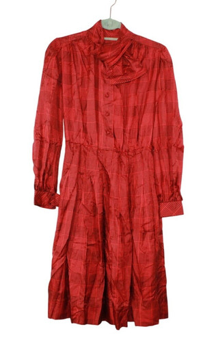 Vintage womens red plaid ascot - womens,
