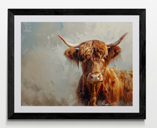 Highland cow framed - highland,
