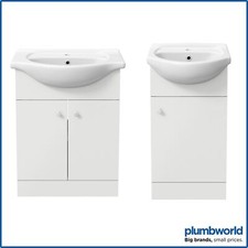 Bathroom Basin Sink Vanity Unit Single Tap Hole Floor Standing 450mm 550mm 650mm