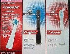 Colgate Proclinical Omron Brush Heads Sensitive/ Deep Clean Black /Whitening 360