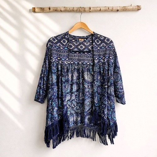 Hollister boho navy fringe - hollister,